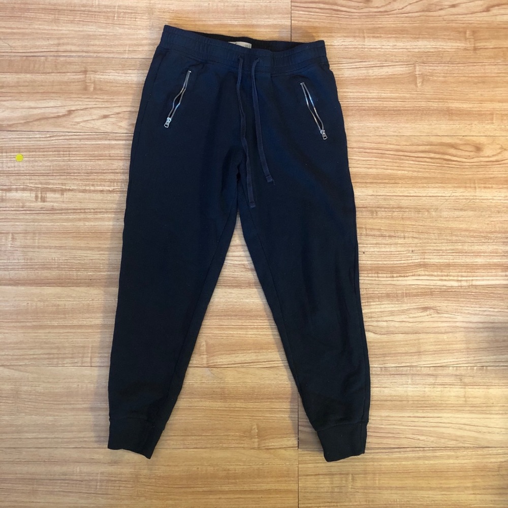 Black Joggers with Zipper Pockets